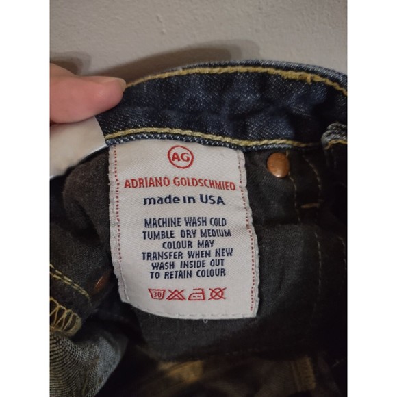 AG Adriano Goldschmied The Club Flare Leg Low Rise Jeans Size 27R EUC Dark Wash - Picture 5 of 9